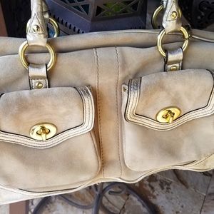 Coach purse suede